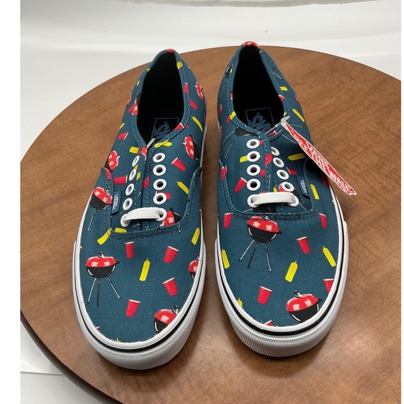 Vans Shoes - Vans Authentic BBQ Grill Red Cup Teal Canvas Sneakers Mens 8 Womens 9.5 NEW